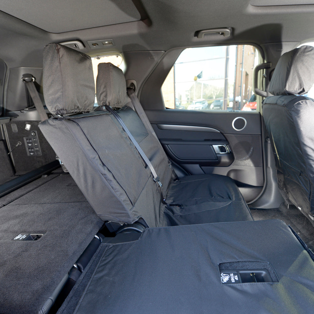 Fits Land Rover Discovery 5 Front & Rear Seat Covers Tailored (2017 Onwards) - Black