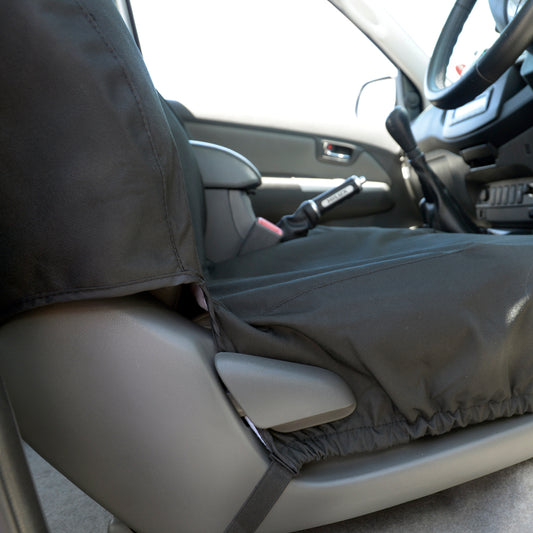 Toyota Hilux (2005-2016) Tailored Front Seat Covers - Black