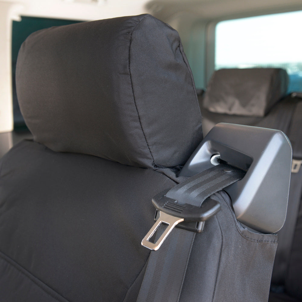 VW T6 Caravelle (2003-2015) Tailored 2nd Row Seat Covers (Both Seats) - Black