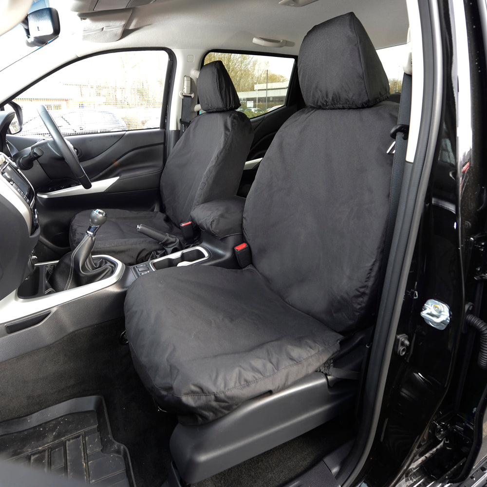 Mercedes Benz X Class (2017 Onwards) Tailored Front Seat Covers - Black