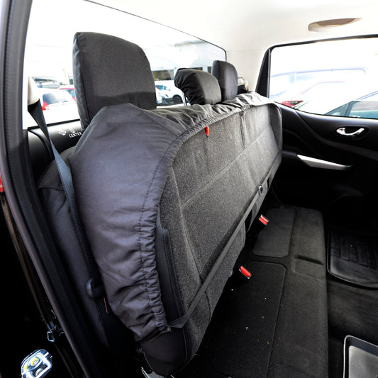 Mercedes Benz X Class (2017 Onwards) Tailored Rear Seat Covers - Black