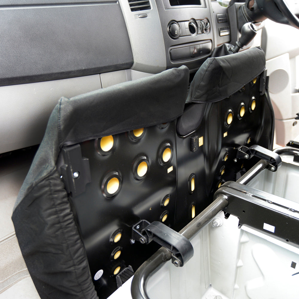 Mercedes Sprinter (2018 Onwards) Tailored Front Seat Covers (NO Split Passenger Seat) - Black