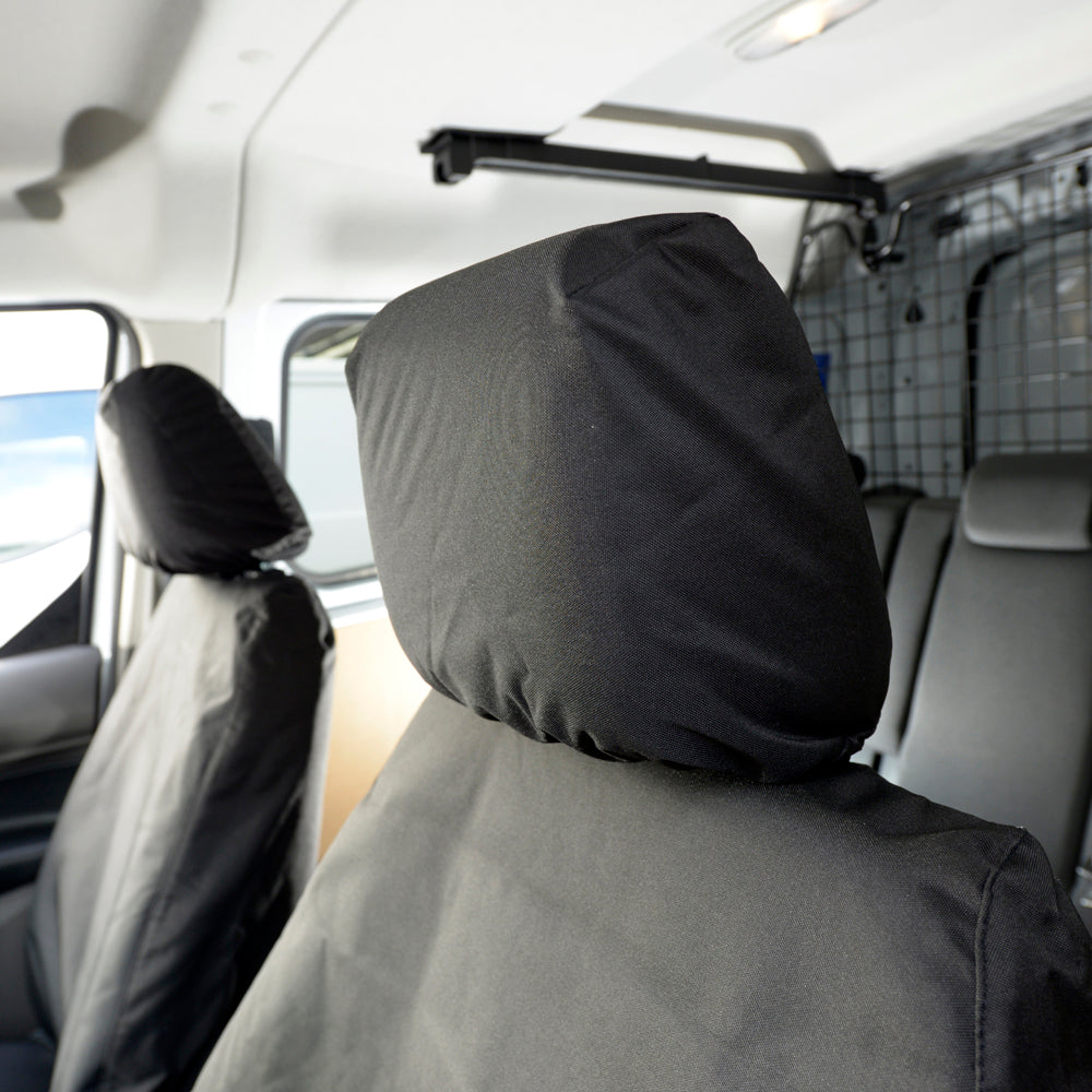 Ford Transit Connect (2014-2018) Tailored Front Seat Covers (Single/Single NO Armrests) - Black