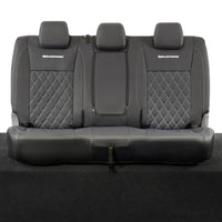 Ford Ranger Wildtrak Leatherette Rear Seat Covers with 'Wildtrak' Embroidery (2016-2023)
