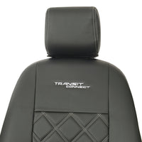 Ford Transit Connect Leatherette Front Seat Covers with 'Transit Connect' Embroidery (2014 Onwards)