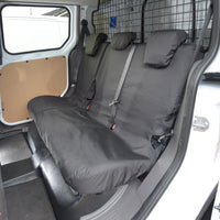 Ford Transit Tourneo Connect (2018 Onwards) Tailored Front & Rear Seat Covers (Single/Single NO Armrests) - Black