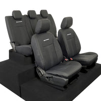 Ford Ranger Wildtrak Leatherette Front & Rear Seat Covers with 'Wildtrak' Embroidery (2016-2023)