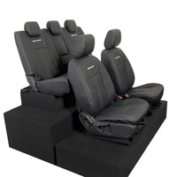 Ford Ranger Wildtrak Leatherette Front & Rear Seat Covers with 'Wildtrak' Embroidery (2016-2023)