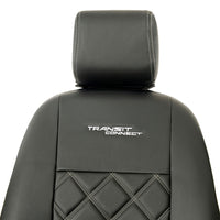 Ford Transit Connect Leatherette Front Seat Covers with 'Transit Connect' Embroidery (2014 Onwards)