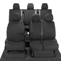 Renault Trafic Crew Cab (2014 Onwards) Tailored Front & Rear Seat Covers - Black
