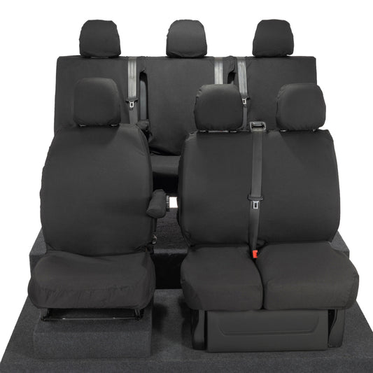 Fiat Talento Crew Cab SX (2016 Onwards) Tailored Front & Rear Seat Covers - Black