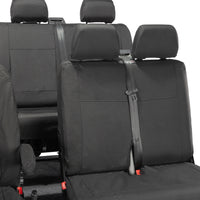 VW T5 Transporter Tailored Front & Rear Seat Covers (6 Seater, Bench, Armrests) 2003-2015