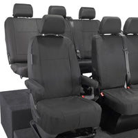 VW T5 Transporter Tailored Front & Rear Seat Covers (6 Seater, Bench, Armrests) 2003-2015