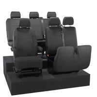 VW T5 Transporter Tailored Front & Rear Seat Covers (6 Seater, Bench, Armrests) 2003-2015