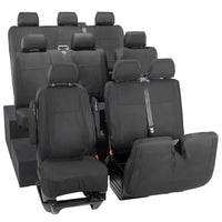 VW T5 Shuttle Tailored Full Set Seat Covers (9 Seater, Bench, Armrests) 2003-2015