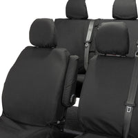 Vauxhall Vivaro Crew Cab (2014-2019) Tailored Front & Rear Seat Covers - Black