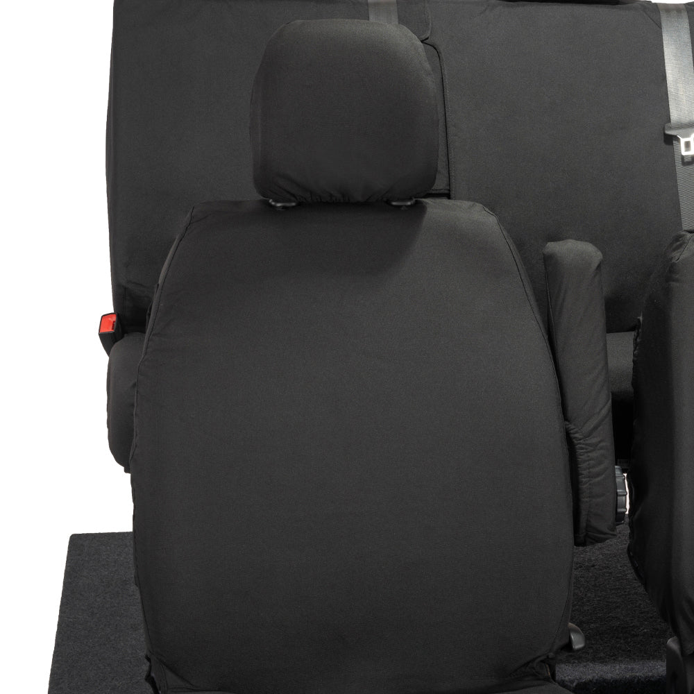 Renault Trafic Crew Cab (2014 Onwards) Tailored Front & Rear Seat Covers - Black