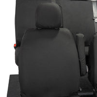 Renault Trafic Crew Cab (2014 Onwards) Tailored Front & Rear Seat Covers - Black