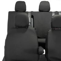 Renault Trafic Crew Cab (2014 Onwards) Tailored Front & Rear Seat Covers - Black