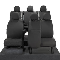 Renault Trafic Crew Cab (2014 Onwards) Tailored Front & Rear Seat Covers - Black