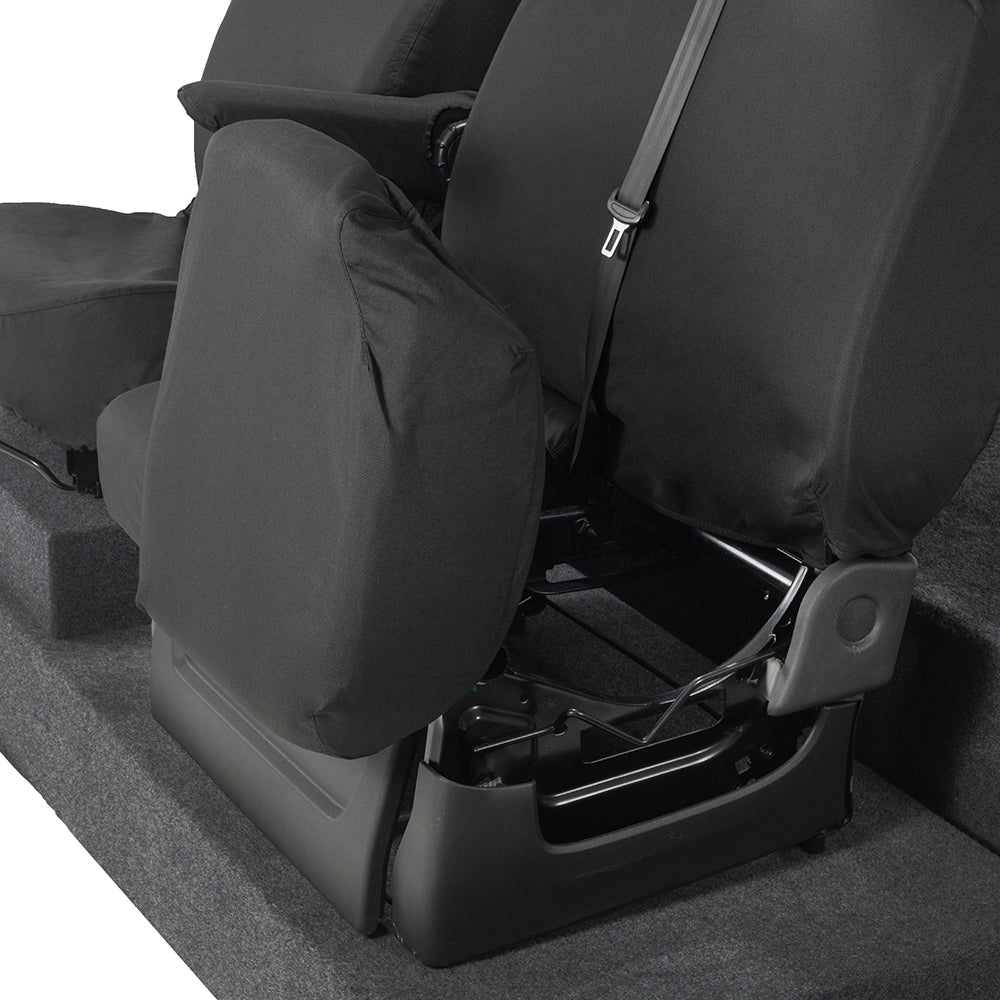 Renault Trafic Crew Cab (2014 Onwards) Tailored Front & Rear Seat Covers - Black