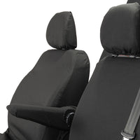 Renault Trafic Crew Cab (2014 Onwards) Tailored Front & Rear Seat Covers - Black