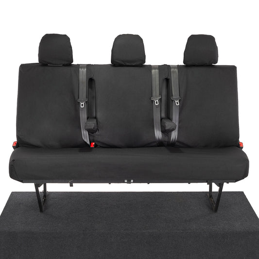 Fiat Talento Crew Cab SX (2016 Onwards) Tailored Rear Seat Covers - Black