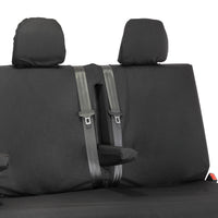 Fiat Talento Crew Cab SX (2016 Onwards) Tailored Rear Seat Covers - Black