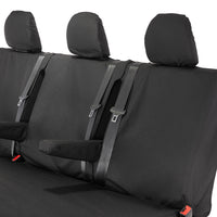 Fiat Talento Crew Cab SX (2016 Onwards) Tailored Rear Seat Covers - Black