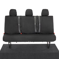 Fiat Talento Crew Cab SX (2016 Onwards) Tailored Rear Seat Covers - Black