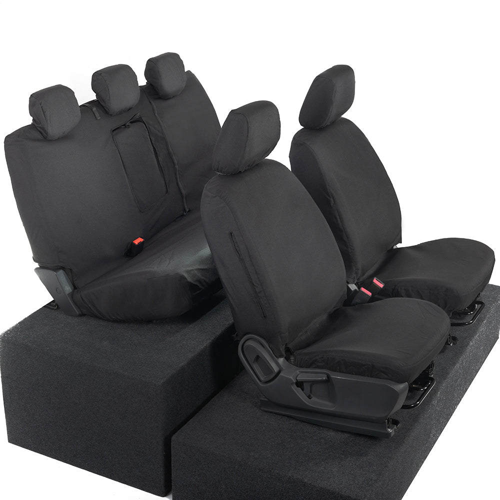 Ford Ranger Front and Rear Seat Covers Tailored (2022 Onwards) - Black