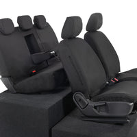 Ford Ranger Front and Rear Seat Covers Tailored (2022 Onwards) - Black
