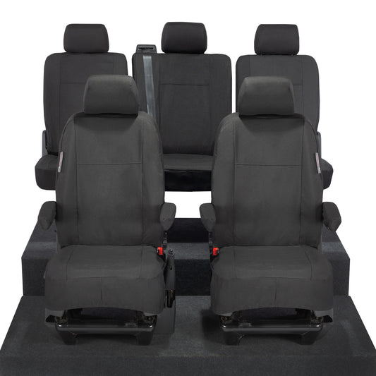VW T6 Transporter Tailored Front & Rear Seat Covers (5 Seater, Armrests) 2015+