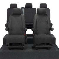 VW T6 Transporter Tailored Front & Rear Seat Covers (5 Seater, Armrests) 2015+