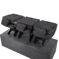 VW T6 Transporter (2015 Onwards) Tailored 2nd Row Seat Covers (3 x Singles) - Black