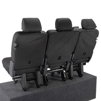 VW T6 Transporter (2015 Onwards) Tailored 2nd Row Seat Covers (3 x Singles) - Black