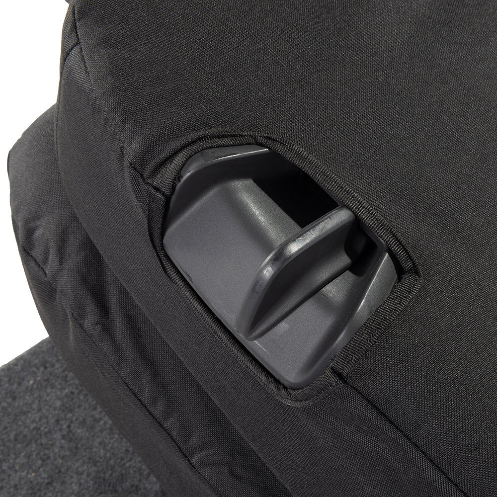 VW T6 Transporter (2015 Onwards) Tailored 2nd Row Seat Covers (3 x Singles) - Black