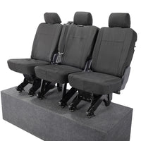 VW T6 Shuttle (2015 Onwards) Tailored 2nd Row Seat Covers (3 x Singles) - Black