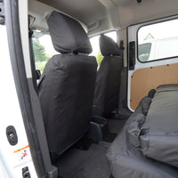 Ford Transit Tourneo Connect (2018 Onwards) Tailored Front Seat Covers (Single/Single NO Armrests) - Black