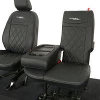 Ford Transit Connect Leatherette Front Seat Covers with 'Transit Connect' Embroidery (2014 Onwards)