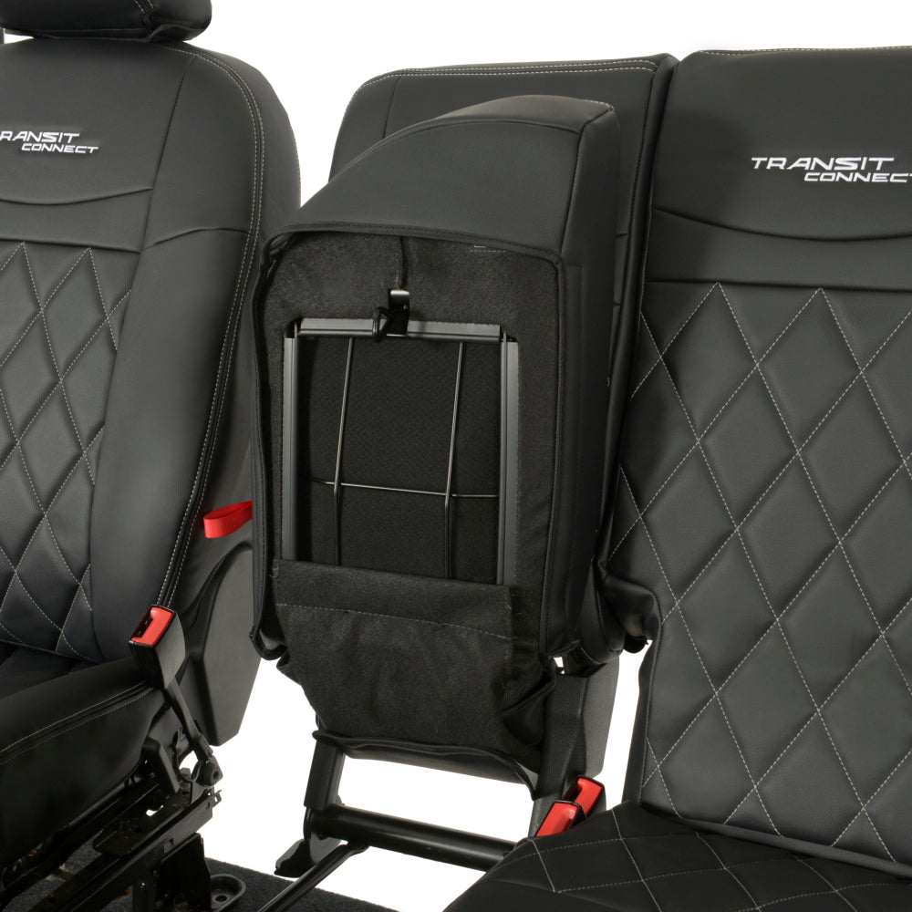 Ford Transit Connect Leatherette Front Seat Covers with 'Transit Connect' Embroidery (2014 Onwards)