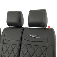 Ford Transit Connect Leatherette Front Seat Covers with 'Transit Connect' Embroidery (2014 Onwards)