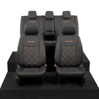 Ford Ranger Wildtrak Leatherette Front & Rear Seat Covers with 'Wildtrak' Embroidery (2016-2023)