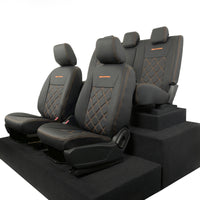 Ford Ranger Wildtrak Leatherette Front & Rear Seat Covers with 'Wildtrak' Embroidery (2016-2023)