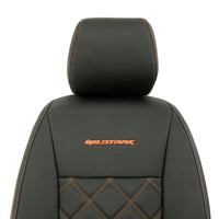 Ford Ranger Wildtrak Leatherette Front Seat Covers with 'Wildtrak' Embroidery (2016-2023)
