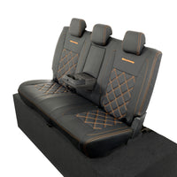 Ford Ranger Wildtrak Leatherette Rear Seat Covers with 'Wildtrak' Embroidery (2016-2023)