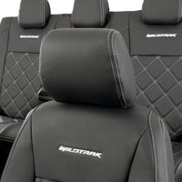 Ford Ranger Wildtrak Leatherette Front & Rear Seat Covers with 'Wildtrak' Embroidery (2016-2023)