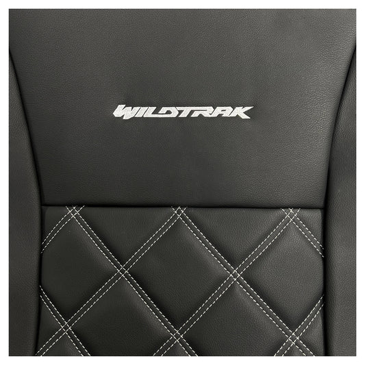 Ford Ranger Wildtrak Leatherette Front & Rear Seat Covers with 'Wildtrak' Embroidery (2016-2023)