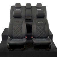 Ford Ranger Wildtrak Leatherette Front & Rear Seat Covers with 'Wildtrak' Embroidery (2016-2023)