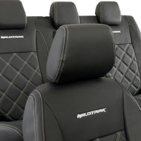 Ford Ranger Wildtrak Leatherette Front & Rear Seat Covers with 'Wildtrak' Embroidery (2016-2023)